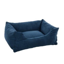 Coussin panier côtelé Rectangle Bleu 100 x 80 x 25 cm