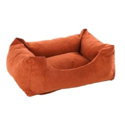 Coussin panier côtelé Rectangle Cognac 100 x 80 x 25 cm