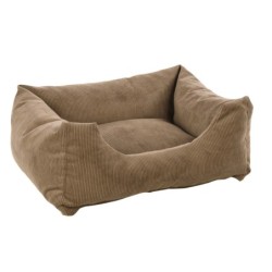 Coussin panier côtelé Rectangle Marron 65x50x20cm