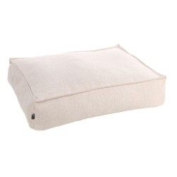 Coussin panier en textile 100 x 70 x 18 cm Beige