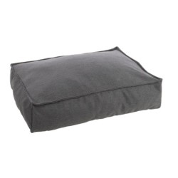 Coussin panier en textile 80 x 60 x 18 cm Gris