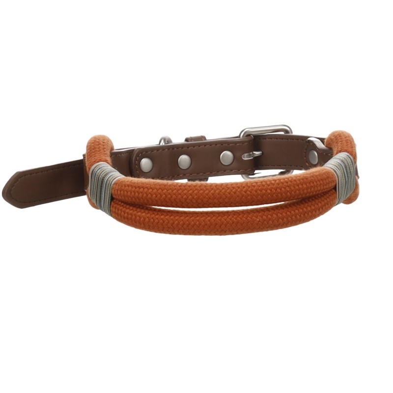 Chien Collier Athos Cognac L 45-55cm 20mm