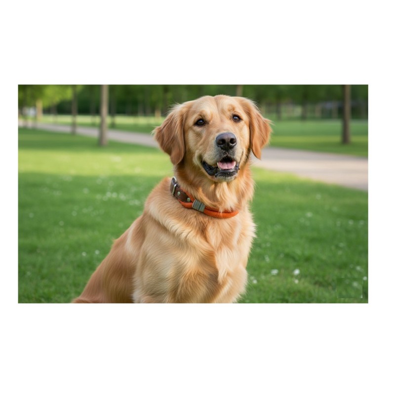 Chien Collier Athos Cognac L 45-55cm 20mm