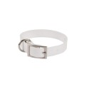 Collier chien silicone blanc S