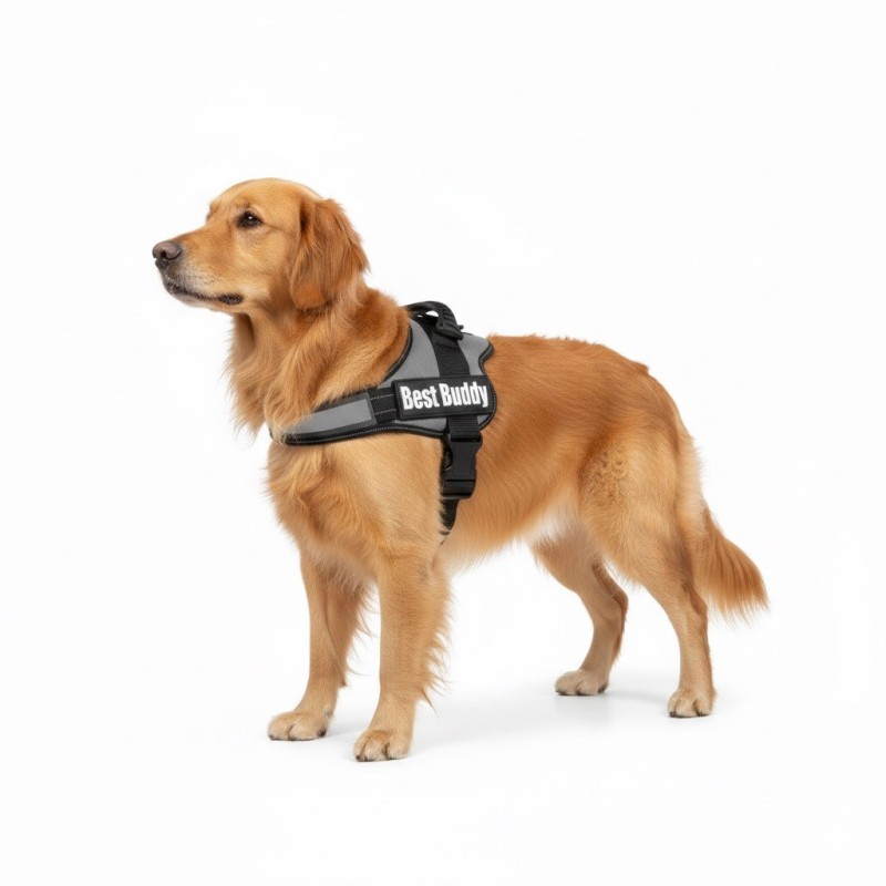 Harnais réglable pour chien Pluto noir XXL