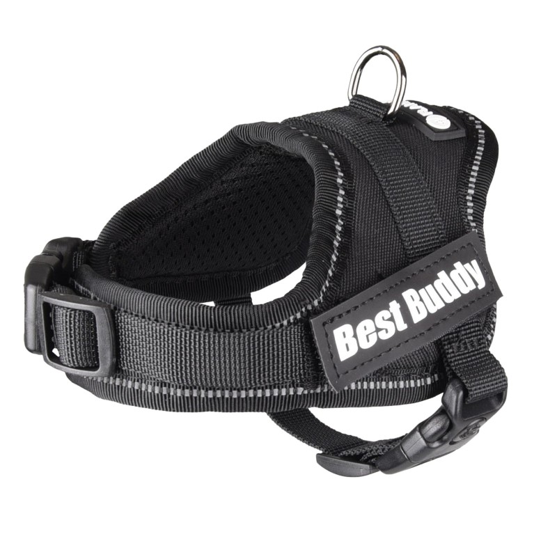 Harnais réglable pour chien Pluto noir XXS