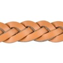 Laisse en cuir tressé naturel 120 cm pour chien