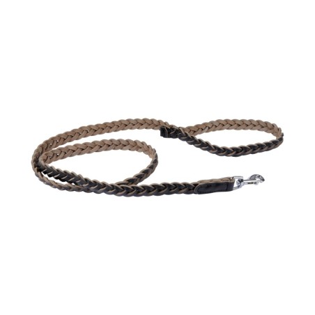 Laisse pour Chien Tressée Cuir Synthétique Résistant 120 cm