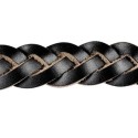 Laisse pour Chien Tressée Cuir Synthétique Résistant 120 cm
