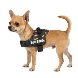 Harnais réglable pour chien Pluto vert camouflage jungle XXL