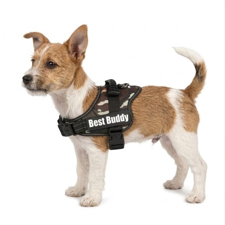 Harnais réglable pour chien Pluto vert camouflage jungle XS