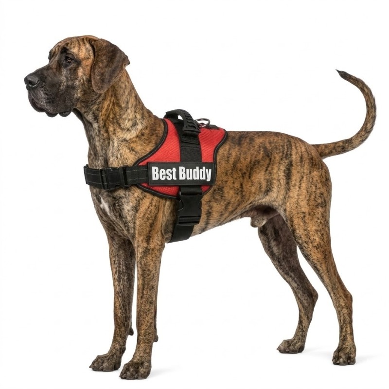 Harnais réglable pour chien Pluto rouge XXL