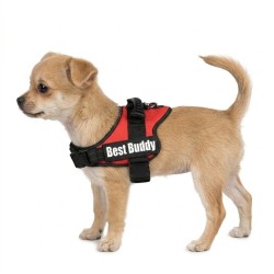 Harnais réglable pour chien Pluto rouge XS