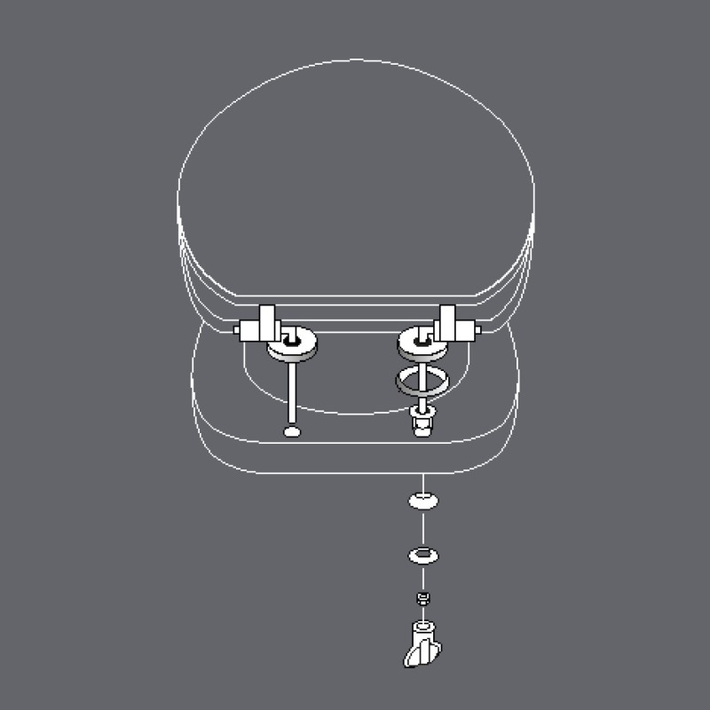 Abattant WC charnieres metal Vagabonde