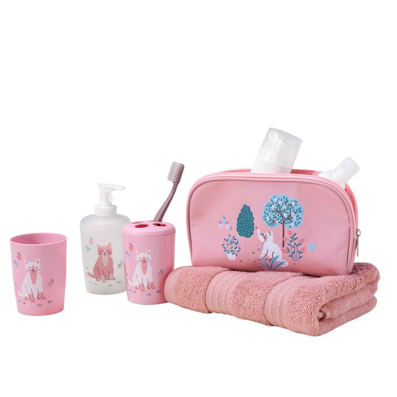 Accessoires de salle de bain 4 pieces Petit chaton