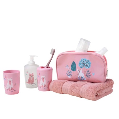 Accessoires de salle de bain 4 pieces Petit chaton