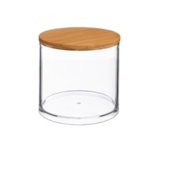 Pot a cotons transparent avec couvercle