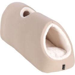Couchage en Tunnel pour chat beige 25x75x25cm
