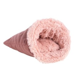 Couchage panier tout doux pour chat 60 cm Ayco rose