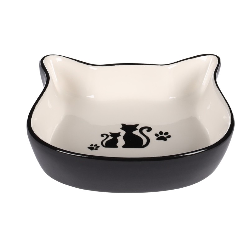 Gamelle duo de chat en céramique