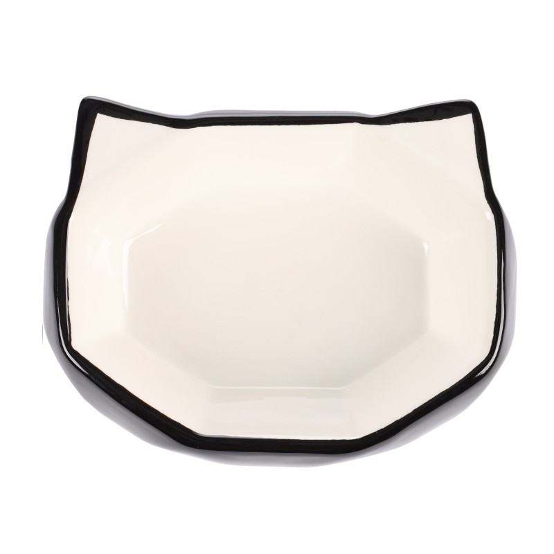 Gamelle tête de chat en céramique