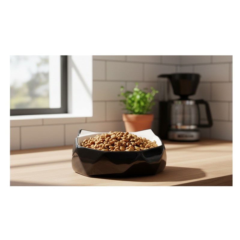 Gamelle tête de chat en céramique