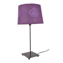 Lampe metal Fleur Prune