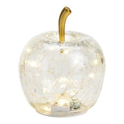 Lampe Pomme lumineuse 10 Led blanc 11 x 12 x 11 cm