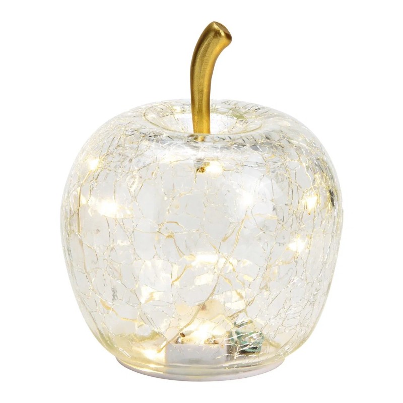 Lampe Pomme lumineuse 10 Led blanc 11 x 12 x 11 cm