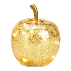 Lampe Pomme lumineuse 10 Led Or 11 x 12 x 11 cm