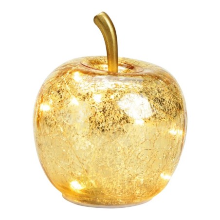 Lampe Pomme lumineuse 10 Led Or 11 x 12 x 11 cm