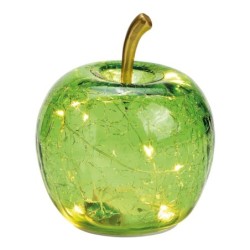 Lampe Pomme lumineuse 10 Led Vert clair 11 x 12 x 11 cm