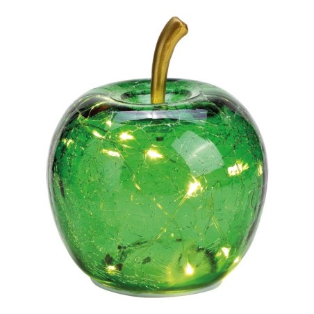 Lampe Pomme lumineuse 10 Led Vert fonce 11 x 12 x 11 cm