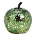 Lampe Pomme lumineuse 10 Led vert métallisé 11 x 12 x 11 cm