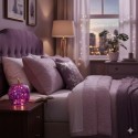 Lampe Pomme lumineuse 10 Led Violet 11 x 12 x 11 cm
