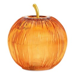 Lampe Pomme lumineuse 15 Led Orange 16x17x16cm