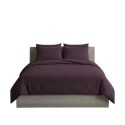 Housse de couette + 2 taies 220 x 240 cm Uni Passion violet