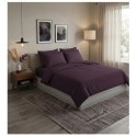 Housse de couette + 2 taies 220 x 240 cm Uni Passion violet