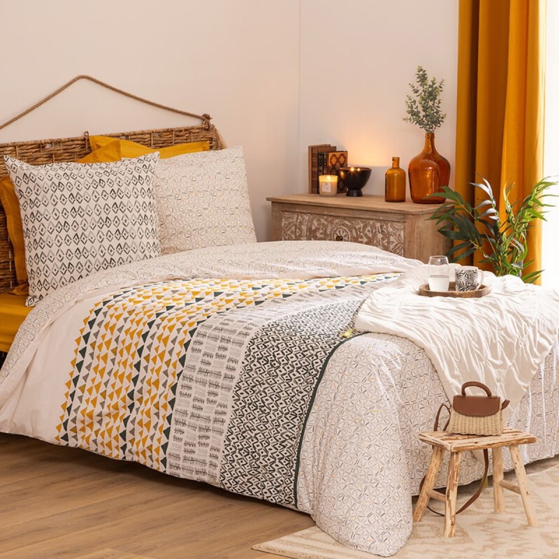 Housse de couette + 2 taies 240 x 220 cm Geo-chrono