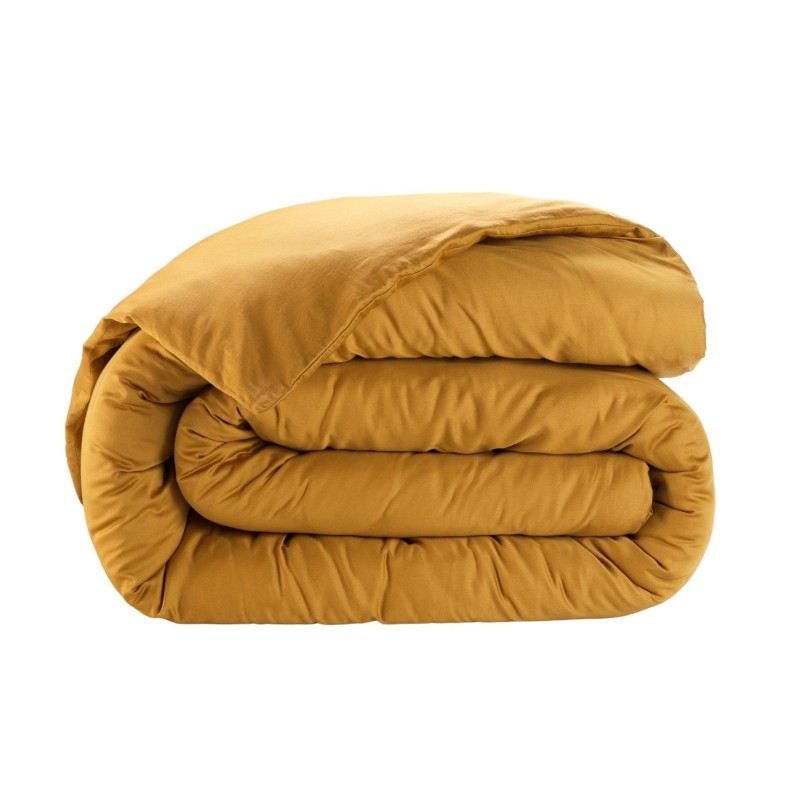 Housse de couette en satin de coton 220 x 240 cm Uni bronze