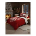 Parure de lit 220 x 240 cm Chalet de Valloire rouge