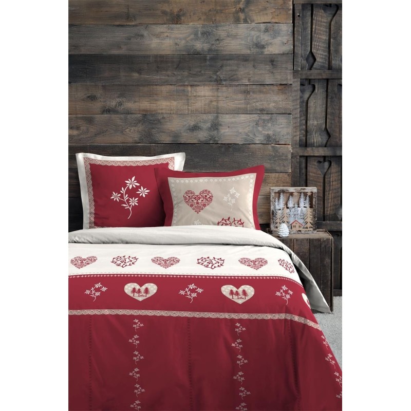 Parure de lit 220 x 240 cm Coeur de montagne mondane