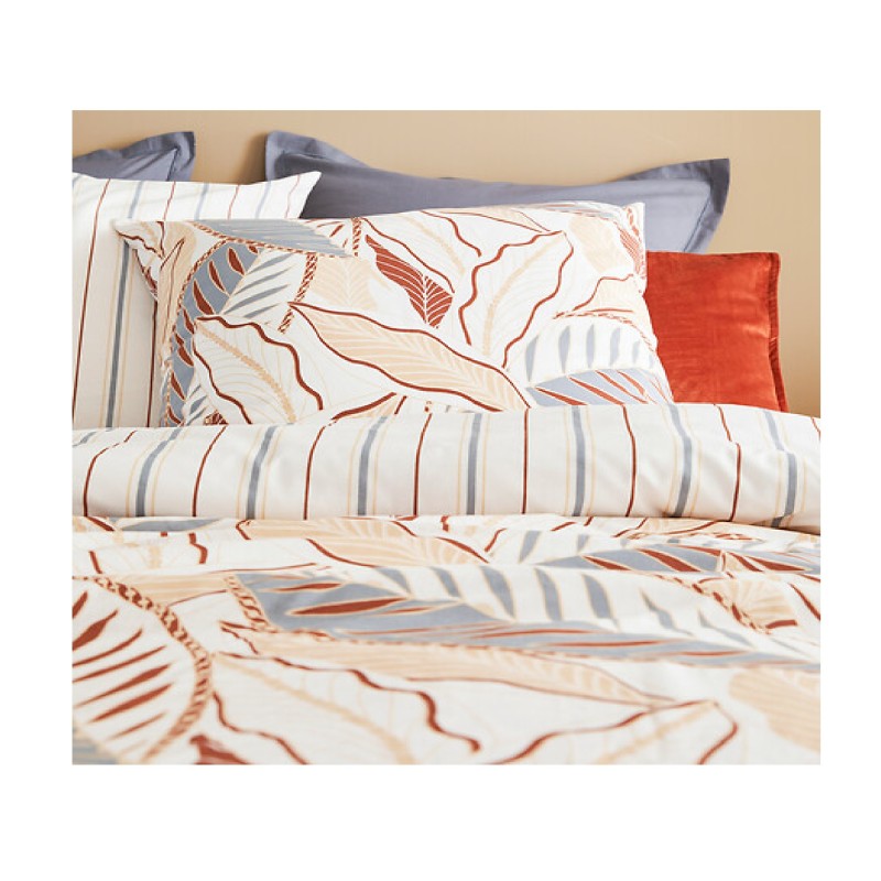Parure de lit 220 x 240 cm Feuilles graphiques skyra