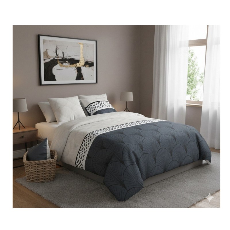 Parure de lit 220 x 240 cm graphique arcadie