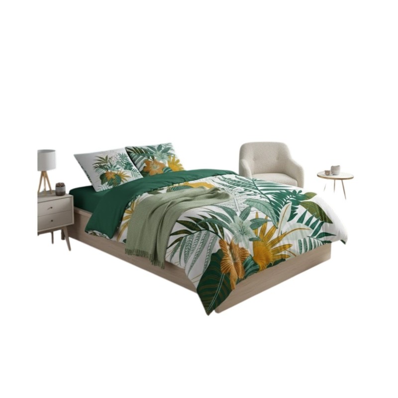 Parure de lit ambiance Floride 240 x 220 cm