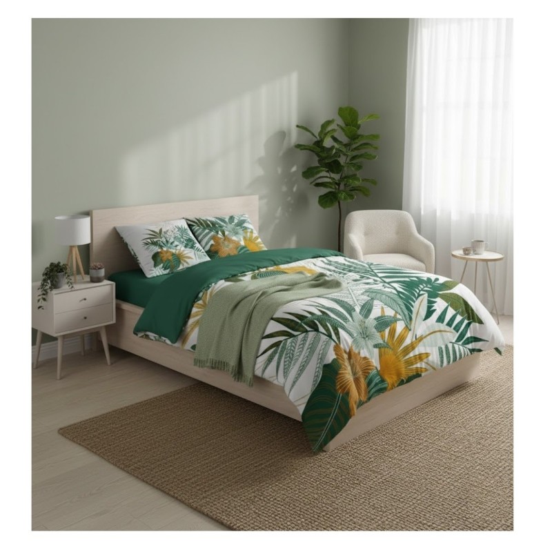 Parure de lit ambiance Floride 240 x 220 cm