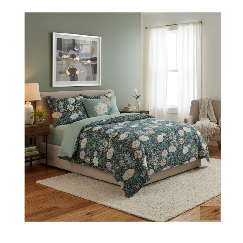 Parure de lit Bouquet de rose 240 x 220 cm