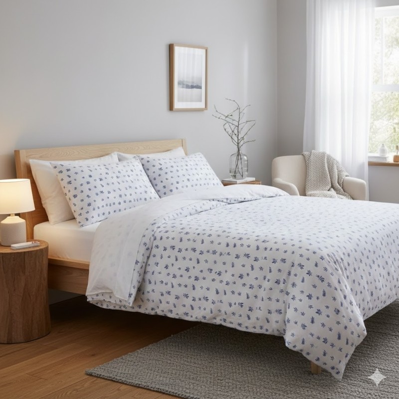 Parure de lit gaze de coton 220 x 240 cm Loucas