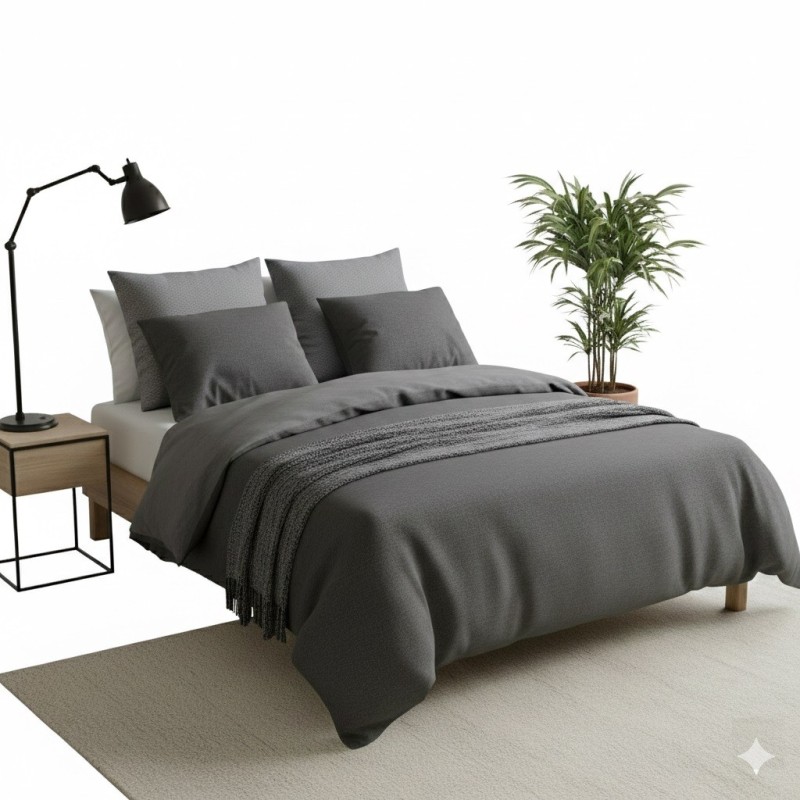 Parure de lit gaze de coton 220 x 240 cm Nid d'abeille