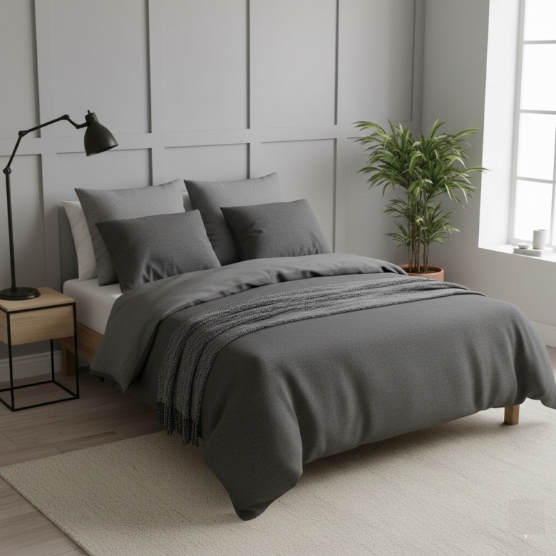 Parure de lit gaze de coton 220 x 240 cm Nid d'abeille